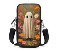 Ghost in the Flower Garden - Borsa a tracolla per cellulare, con tracolla regolabile
