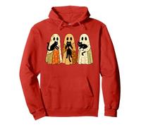Ghost Kitty Cats Halloween - Carino Spooky Black Cats Costume Felpa con Cappuccio