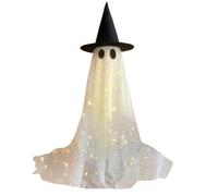 Ghost Light Up - Halloween Ghosts with Witch Hat | Ornamenti di Decorazioni di Halloween Spettrali | Decorazione per Canti per Feste per Camera, Cortile, Uffici, All'aperto, Notte, Fattoria, Vacanza,