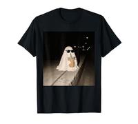 Ghost Lonely Halloween Night Ice Coffee Latte Meme Divertente Maglietta