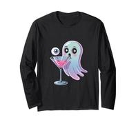Ghost Martini Pastello Gotico Halloween Maglia a Manica
