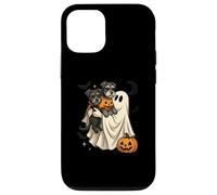 Ghost Miniature Schnauzer Dog Halloween Custodia per iPhone 12/12 Pro