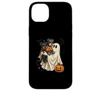 Ghost Miniature Schnauzer Dog Halloween Custodia per iPhone 14 Plus