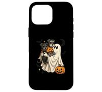 Ghost Miniature Schnauzer Dog Halloween Custodia per iPhone 16 Pro Max