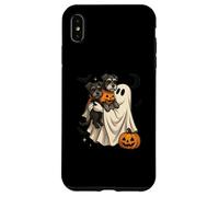 Ghost Miniature Schnauzer Dog Halloween Custodia per iPhone XS Max