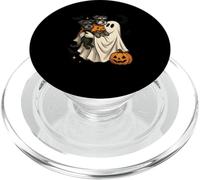 Ghost Miniature Schnauzer Dog Halloween PopSockets PopGrip per MagSafe
