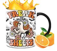 Ghost Mug - 3D Halloween Ceramic Cup With Handle | 350ml Spooky Coffee & Tea Cup, Aesthetic Room Decor For Women & Girls