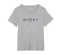 Ghost of Yotei Black Lettering Gingko Leaf Logo Video Game Maglietta, Donna Plus-Size, Grigio Melange, 4X