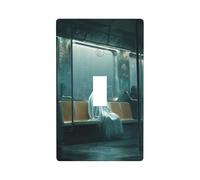 Ghost On The Seat of Subway Train Light Switch Cover Decorative Single Toggle 1 Gang Piastra da parete per Cucina Agriturismo Camera da letto Bagno Art Decor