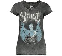 Ghost Opus Donna T-Shirt Grigio S 100% Cotone Largo