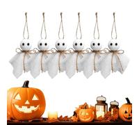 Ghost Ornaments | 6 Pieces Seasonal Decorations | For Tree
