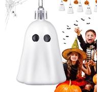 Ghost Ornaments For Tree - Cute Silver Dangling Ornament Decor, Spooky Hall