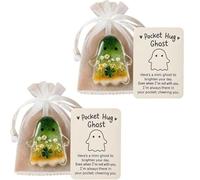 Ghost Pocket Cards, Pocket Comfort Ghosts, Cute Pockets Hug Ghost con biglietto di incoraggiamento, simbolo di sostegno emotivo, piccolo oggetto decorativo da conservare (B *2)