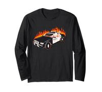 Ghost Police Car Halloween Fun per Gli Amanti dei Fantasmi Maglia a Manica