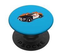 Ghost Police Car Halloween Fun per gli amanti dei fantasmi PopSockets PopGrip Adesivo