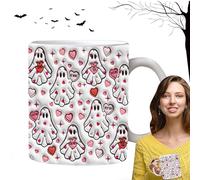 Ghost Pumpkin - Tazza di caffè di Halloween Spooky, torre o tazza Treat | Carino tè in ceramica carino da 350 ml per la famiglia degli amici, tazza di caffè per feste per la decorazione di feste