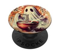 Ghost Ramen Pasta Giapponese Vintage Kawaii Anime Halloween PopSockets PopGrip Adesivo