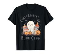Ghost Readers Books Club Cute Book Lovers Halloween Cozy Maglietta