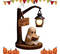 Ghost Reading Lantern | Table Centerpiece Light,3D Resin Aesthetic Adorable Lantern Decorations For Bedroom Indoor Readers Book Lover Adults Halloween
