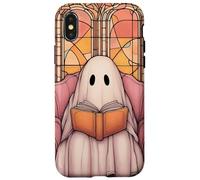 Ghost Reading the Evening Reader Book Lover Mosaic Custodia per iPhone X/XS