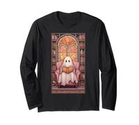 Ghost Reading The Evening Reader Book Lover Mosaic Maglia a Manica