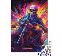 Ghost Rider Motorcycle 1000 Componenti Cartone Resistente Puzzle Familiare Livello Di Difficoltà Equilibrato Imballaggio Pronto Per Il Regalo Divertente 38x26cm/1000pcs