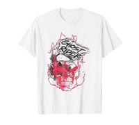 Ghost Rider Red Flame Maglietta, Uomo, Bianco, 4XL