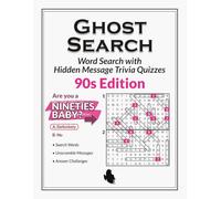 Ghost Search - Unique Word Search with Hidden Message Trivia Quiz Puzzles | 90s Edition: Fun Themed Word Find for Boosting Memory and Spelling | Three-Layer Challenge for Adults and Seniors