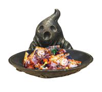 Ghost-Shaped Halloween Candy Bowl Serving Dish And Decorative Statue