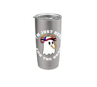 Ghost Sipping Beer Hat I'm Just Here for the Boos Bicchiere termico in acciaio inox doppia parete