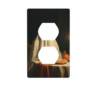 Ghost Sits at the Table Outlet Cover Interruttore Luce Copertura Decorativa 1 Gang Piastra da Parete per Cucina Camera Bagno Dimensioni 7x11,4 cm