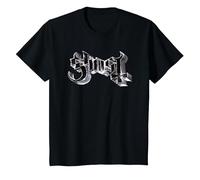 Ghost Skeleta Chrome Logo Maglietta, Bambini, Nero, 2 Anni