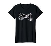 Ghost Skeleta Chrome Logo Maglietta, Donna, Nero, S
