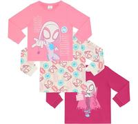 Ghost Spider - Spiderman - Confezione da Tre Magliette a Maniche Lunghe in 100% Cotone Pettinato - 5-6 Anni: 116cm
