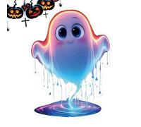 Ghost Sticker Set, Waterproof Laptop Decal, 5.51x4.09in authentic Ghost Design, Weather Resistant Adhesive, Multi Use for Luggage, Refrigerator Truck, Skateboard, Car, Window, Halloween Decor