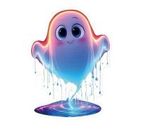 Ghost Stickers, Halloween Decals, Spooky Waterproof Designs, 50 White Black, ScratchResistant Vinyl Texture for Laptop, Car Window, Luggage, Skateboard, Fridge, Party Decor
