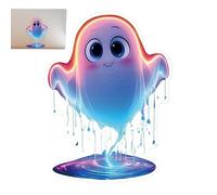 Ghost Stickers, Waterproof Decals, Halloween Sticker Pack, 5.51x4.09 Inches, Fade Resistant Vinyl Material, Adhesive Backing, Ideal for Laptop, Luggage, Car Window, Fridge, Skateboard, Truck