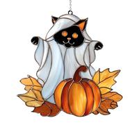 Ghost Sun Catcher - Design per cani acrilico, leggero, finestra Ghost Dog Art Ciondolo Sûn Catcher, Halloween Sûn Catçher per decorazioni da giardino a parete | Spooky Sun Catçher per la serra della f