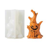 Ghost Tree Stump Silicone Mold Halloween Candle Resin Casting Craft