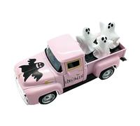 Ghost Truck, Ornament in miniatura per display da tavolo, figurina decorativa divertente di Halloween Showcase, accento di ingresso, scrivania della classe, ambientazione da tavolo per feste e decoraz