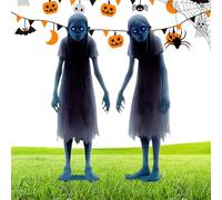 Ghost Twin Yard Decorations - Confezione da 2 inserti per brividi, design spaventoso con statuette gemelle, impermeabile, puntelli di scena | Halloween per feste in giardino all'aperto all'aperto
