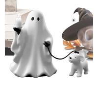 Ghost Walking Dog Statue - Ghost Statue | Desk Decor Table Centerpieces For Kitchen Garden Bedroom Party Shelf Desk Mantel Bathroom