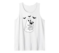 Ghost With Pug Dog Halloween Canotta