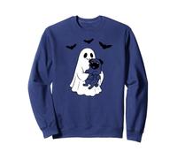 Ghost With Pug Dog Halloween Felpa