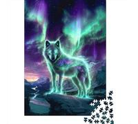 Ghost Wolf Aurora 1000 Componenti Carta Spessa Puzzle Familiare Fan Dei Rompicapo Portatile Stimolante E Divertente Loisirs A Casa 70x50cm/1000pcs
