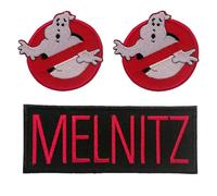 Ghostbuster Set 3 pezzi Melnitz Comic Bambini Film - Toppe Termoadesive Patch Toppa Ricamate