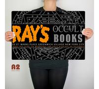 Ghostbusters 2 Raggi Occulto Libri Metallo Piastra Insegna Man Cave Poster Ecto