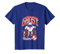 Ghostbusters Cute Stay Puft Loom Group Shot Retro Big Logo Maglietta, Bambini, Blu Reale, 2 Anni
