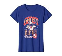 Ghostbusters Cute Stay Puft Loom Group Shot Retro Big Logo Maglietta, Donna, Blu Reale, M