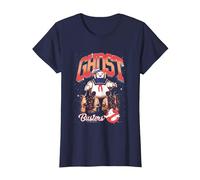 Ghostbusters Cute Stay Puft Loom Group Shot Retro Big Logo Maglietta, Donna, Navy, 3XL